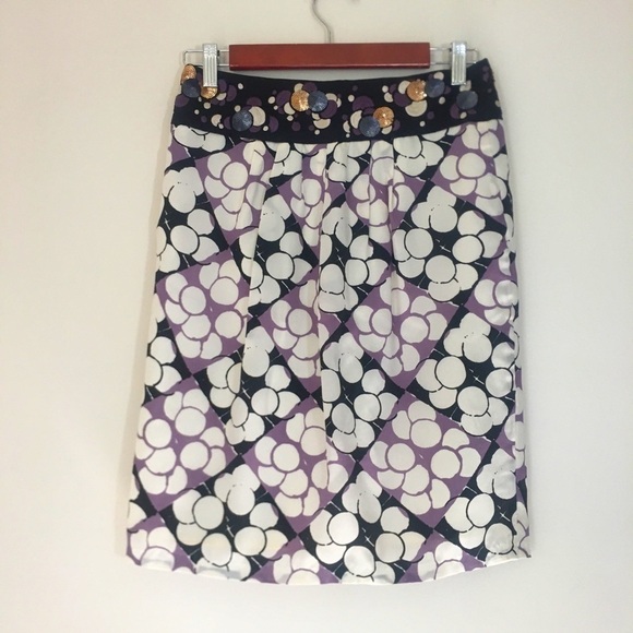 Anthropologie Floreat Silk Ocean Mist Skirt Sz. 4 BNWT - Picture 11 of 15